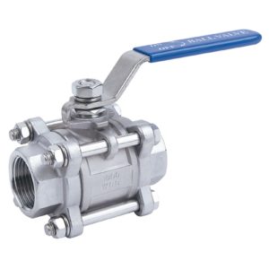 Stainless Steel Ball Valve - 3 Piece - BSPP - Full Bore