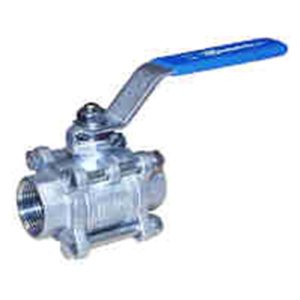 Stainless Steel Manual Ball Valve 1'' 3 Piece Full Bore 1000 PSI (41-2867)