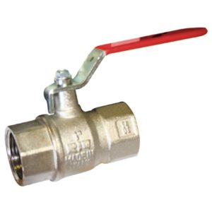 Brass Ball Valve - BSI Gas Approved - HTB - Red Handle - 1/4" to 4"