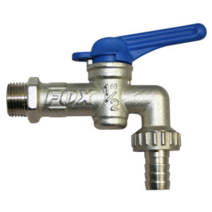 1/2" BSPP - Outside Brass Ball Valve Tap With Hose Union Lockable