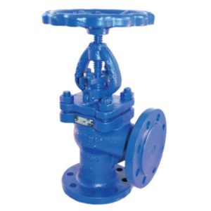 Manual Cast Iron Globe Valve, Angle Pattern, Flanged PN16