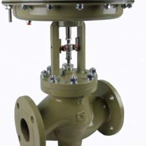 Globe Control Valve A77, Flanged PN16,  2-1/2" (DN65), 3-15 PSI, 2 Way, Actuator 360mm, KV: 63.1