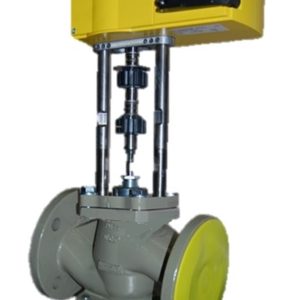 Electric 3 Way PN16 Diverter Type Globe Control Valve 2-1/2" Cast Iron (DN65)